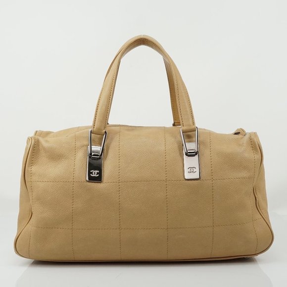 Chanel Handbags - Auth Chanel Hand Bag Beige Cavier Skin #5718C32